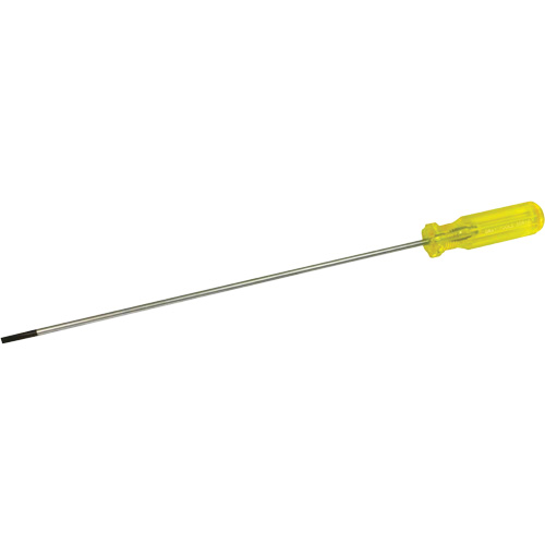 Electrician's Slotted Screwdriver, 3/16" Tip, Round, 15-1/2" L, Plastic Handle Brunswick Fyr & Safety