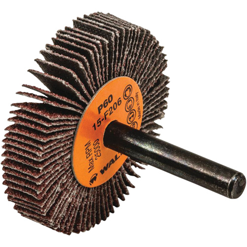 Coolcut Flap Wheel, Aluminum Oxide, 60 Grit, 2" x 3/8" x 1/4" Brunswick Fyr & Safety