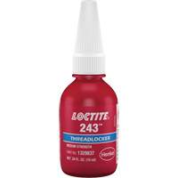 Threadlocker 243 Oil Tolerant, Blue, Medium, 10 ml, Bottle Brunswick Fyr & Safety