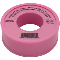 Ruban de Teflon, 520" lo x 1/2" la, Rose Brunswick Fyr & Safety