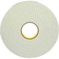 Ruban de mousse avec rev&ecirc;tement deux c&ocirc;t&eacute;s, Ruban double face en mousse, 33 m (108') lo x 25,4 mm (1") la, 62 mils, Ur&eacute;thane Brunswick Fyr & Safety