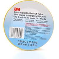764 General-Purpose Vinyl Tape, 76 mm (3") W x 32.9 m (108') L, 5 mils, Yellow Brunswick Fyr & Safety