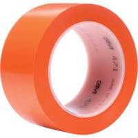 471 Vinyl Tape, 50.8 mm (2") W x 32.9 m (108') L, 5.2 mils, Orange Brunswick Fyr & Safety