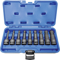 BNH-912M 1/2" Drive Metric Ball Nose Hex Impact Socket Set, Hex, 1/2" Drive, 9 Pcs Brunswick Fyr & Safety