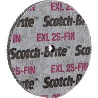 Meule homog&egrave;ne Scotch-Brite EXL, 3" x 1/2", Arbre de 1/4" Brunswick Fyr & Safety