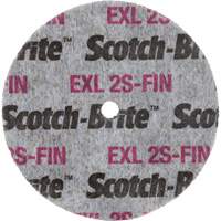 Meule homog&egrave;ne Scotch-Brite EXL, 3" x 1/2", Arbre de 1/4" Brunswick Fyr & Safety