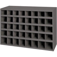 Steel Storage Bin Cabinet, 33-3/4" W x 8-1/2" D x 22-1/4" H, Grey Brunswick Fyr & Safety