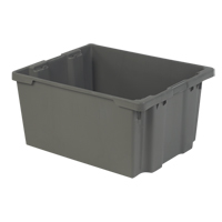 Polylewton Stack-N-Nest&reg; Containers, 15.1" x 30.1" x 24", Grey Brunswick Fyr & Safety