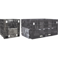 Conteneurs repliables en poly&eacute;thyl&egrave;ne, 30" lo x 32" la x 25" h, Noir Brunswick Fyr & Safety