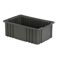 Contenant Divider Box, Poly&eacute;thyl&egrave;ne, 15,5" la x 9,9" p x 6" h, Gris Brunswick Fyr & Safety