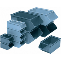 Steel Bin, 100 lbs. Cap., 4-1/2" W x 8" D x 4-1/2" H, Blue CA765 | Brunswick Fyr & Safety