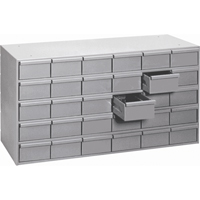 Casiers &agrave; tiroirs industriels, 30 tiroirs, 33-3/4" la x 17-1/4" p x 21-1/8" h, Gris Brunswick Fyr & Safety