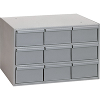 Casiers &agrave; tiroirs industriels, 9 tiroirs, 17-1/4" la x 11-5/8" p x 10-7/8" h, Gris Brunswick Fyr & Safety