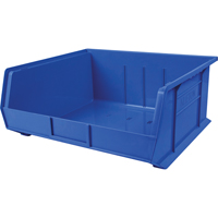 Plastic Bin, 16-1/2" W x 11" H x 18" D, Blue CB117 | Brunswick Fyr & Safety