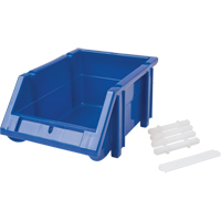 Stack & Hang Bin, 4-13/16" W x 3-3/16" H x 7-1/8" D, Blue Brunswick Fyr & Safety