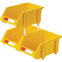 Stack & Hang Bin, 4-13/16" W x 3-3/16" H x 7-1/8" D, Yellow Brunswick Fyr & Safety