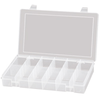 Compact Polypropylene Compartment Cases, 11" W x 6-3/4" D x 1-3/4" H, 12 Compartments CB509 | Brunswick Fyr & Safety