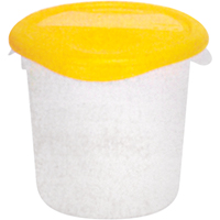 Round Storage Containers, 7-4/5" H x 8-1/2" D, 3.79 L Capacity, Clear Brunswick Fyr & Safety