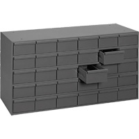Casiers &agrave; tiroirs industriels, 30 tiroirs, 33-3/4" la x 11-5/8" p x 17-3/4" h, Gris Brunswick Fyr & Safety