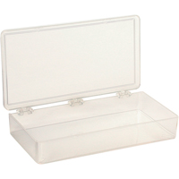 K-Resin Compartment Box, Plastic, 4" W x 8" D x 1-3/16" H, Transparent CB709 | Brunswick Fyr & Safety