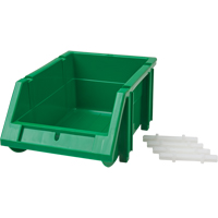 Stack & Hang Bin, 4-13/16" W x 3-3/16" H x 7-1/8" D, Green Brunswick Fyr & Safety