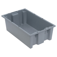 Contenants Stack & Nest, 6" x 18" x 11", Gris Brunswick Fyr & Safety