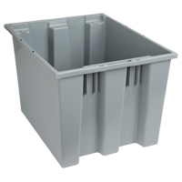 Stack & Nest Totes, 13" x 19.5" x 15.5", Grey Brunswick Fyr & Safety