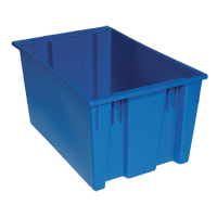 Stack & Nest Totes, 15" x 29.5" x 19.5", Blue Brunswick Fyr & Safety