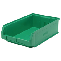 Giant Stacking Containers, 12.375" W x 19.75" D x 5.875" H, Green Brunswick Fyr & Safety