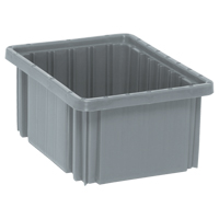 Contenants Divider Box, Plastique, 10,9" la x 8,3" p x 5" h, Gris Brunswick Fyr & Safety