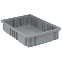 Contenants Divider Box, Plastique, 16,5" la x 10,9" p x 3,5" h, Gris Brunswick Fyr & Safety