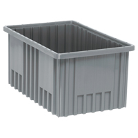 Contenants Divider Box, Plastique, 16,5" la x 10,9" p x 8" h, Gris Brunswick Fyr & Safety