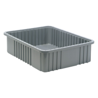 Contenants Divider Box, Plastique, 22,5" la x 17,5" p x 6" h, Gris Brunswick Fyr & Safety