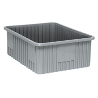 Contenants Divider Box, Plastique, 22,5" la x 17,5" p x 8" h, Gris Brunswick Fyr & Safety