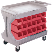 Pro Cart With Blue Bins, Double-sided, 36 bins, 45-5/18" W x 24" D x 34-3/4" H Brunswick Fyr & Safety
