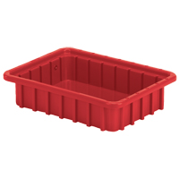 Contenants Divider Box, Poly&eacute;thyl&egrave;ne, 22,4" la x 17,4" p x 5" h, Rouge Brunswick Fyr & Safety