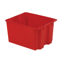 Polylewton Stack-N-Nest&reg; Containers, 12" x 21" x 17", Red Brunswick Fyr & Safety