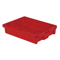 Polylewton Stack-N-Nest&reg; Containers, 6.1" x 29.6" x 22.4", Red Brunswick Fyr & Safety