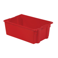 Polylewton Stack-N-Nest&reg; Containers, 10.5" x 28.4" x 18.7", Red Brunswick Fyr & Safety