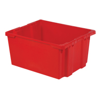 Polylewton Stack-N-Nest&reg; Containers, 15.1" x 30.1" x 24", Red Brunswick Fyr & Safety