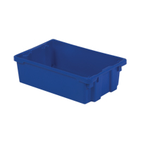 Polylewton Stack-N-Nest&reg; Containers, 6.2" x 20.1" x 13", Blue Brunswick Fyr & Safety
