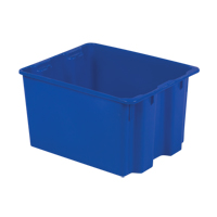 Polylewton Stack-N-Nest&reg; Containers, 12" x 21" x 17", Blue Brunswick Fyr & Safety