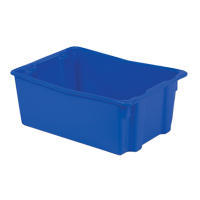 Polylewton Stack-N-Nest&reg; Containers, 10.5" x 26.1" x 18.7", Blue Brunswick Fyr & Safety