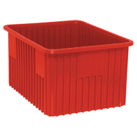 Contenants Divider Box, Plastique, 22,5" la x 17,5" p x 12" h, Rouge Brunswick Fyr & Safety