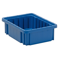 Contenants Divider Box, Plastique, 10,9" la x 8,3" p x 3,5" h, Bleu Brunswick Fyr & Safety