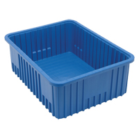 Contenants Divider Box, Plastique, 22,5" la x 17,5" p x 8" h, Bleu Brunswick Fyr & Safety