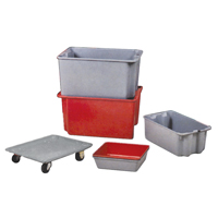 Stack-N-Nest<sup>®</sup> Plexton Containers, 20.1" W x 42.5" D x 14.1" H, Grey CD206 | Brunswick Fyr & Safety