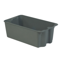 Stack-N-Nest<sup>®</sup> Plexton Containers, 16.9" W x 30.6" D x 11.1" H, Grey CD204 | Brunswick Fyr & Safety
