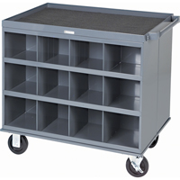 Heavy-Duty 2-Sided Mobile Carts/Work Stations, 1000 lbs. Capacity, 34" x W, 32" x H, 24" D, All-Welded CD330 | Brunswick Fyr & Safety