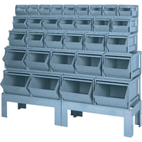 Pre-Engineered Bin Combinations, 1000 lbs. Cap., 68" W x 19-1/2" D x 55 1/4" H, Blue Brunswick Fyr & Safety